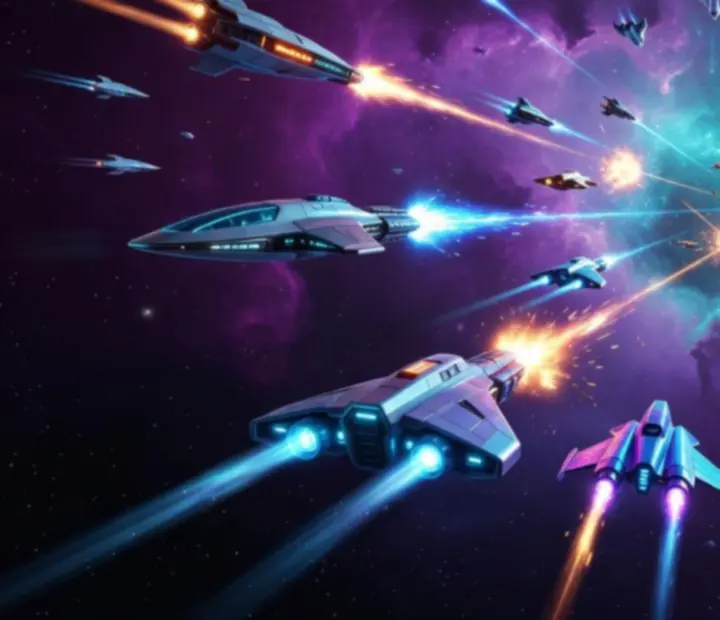 Gyors tempójú űrcsata futurisztikus űrhajókkal az Astro Duel 2-ben